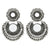 German Silver Glass Earrings