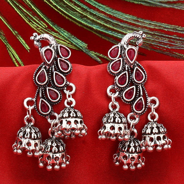 Oxidised German Silver Earrings