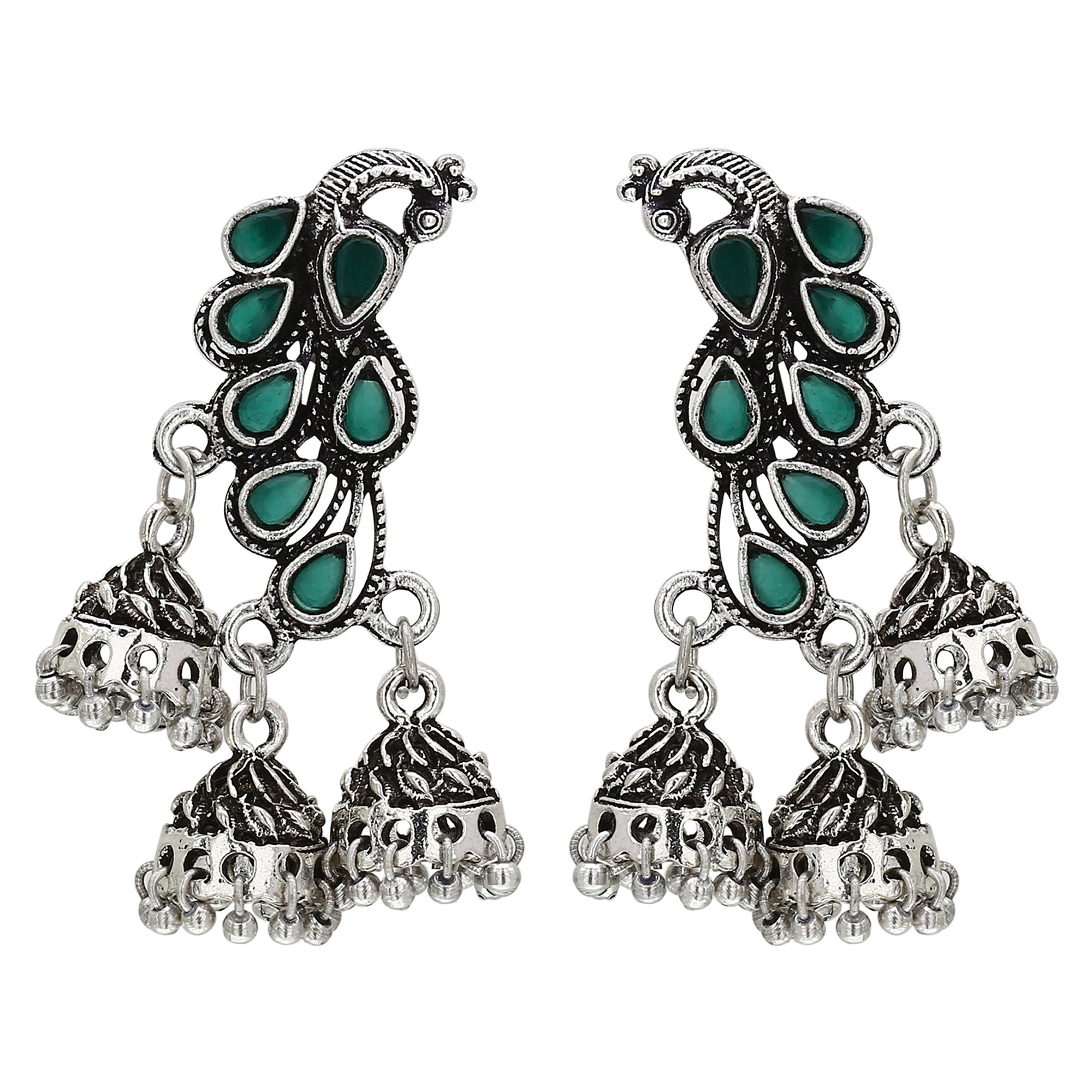 Oxidised German Silver Earrings