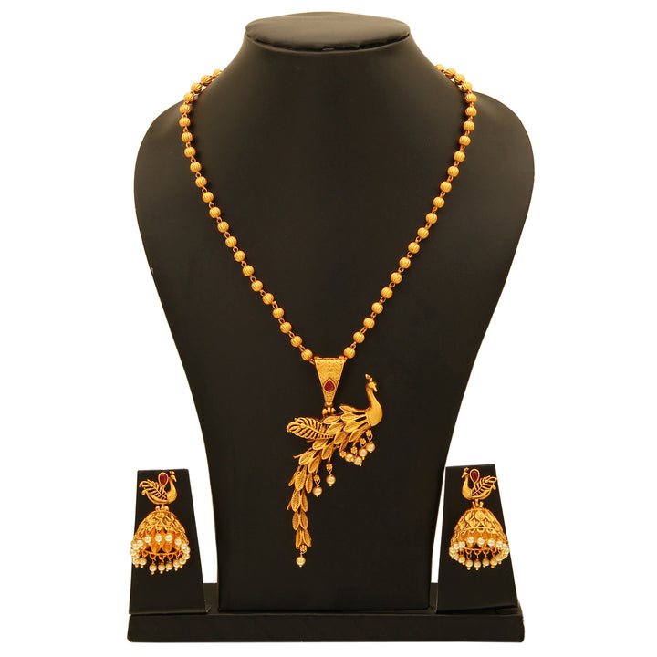 Sasitrends - Latest Micro Gold Plated Peacock Designer Jewellery Set