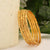 Micro Gold Plated Thin Floral Pattern Bangles Set of 4 - Latest Jewelry Collection for Women