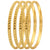 Trendy Micro Gold Plated Thin Bangles Set of 4 - New Arrival