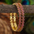 Elegant Traditional Ruby-Green Flower Bangles with AD Stones