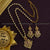 Tilk Stone Pendant Pearl Mala Necklace Set with Matching Earrings - Traditional Jewelry