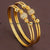 Micro Gold Plated AD Bangle Pair with White Stones - Perfect for Traditional Occasions