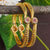 Elegant Traditional Bangle Pair - Micro Gold Plated with AD Stones