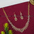 Leaf Motif Necklace Set in Multi Color | Floral Tilak Design and American Diamond Stones