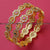 Divine Lakshmi and Floral Motif Bangles with AD Stones, Plated with 24-carat pure gold, Perfect for Traditional Occasions