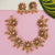 Kempu Stone Lotus Necklace Set | Exquisite Design for Special Occasions