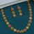 Floral Design Micro Gold Plated Necklace Set with American Diamond Stones - One Gram Gold Plated