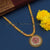 Full White One Gram Micro Gold Plated Sun Pattern Locket Necklace