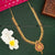 Elegant one gram gold micro plated necklace with American diamond stones, perfect for traditional occasions and gifting