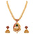 Exquisite Peacock Pendant Micro Gold Plated Mango Necklace Set with Matching Jhumkas - Sasitrends