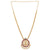 Stunning Goddess Lakshmi Pendant Gajiri Chain Necklace - Micro Gold Plated Traditional Wear