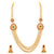 Sasitrends American Diamond Micro Gold Plated Layer Chain Necklace with Jhumki for Women and Girls