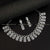 Stunning Rhodium Silver Plated Red Color Flower AD Necklace & Earrings Set - Trendy Party Wear