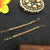 Captivating Brass Ear Matil with Floral Design with Ruby Green Stones