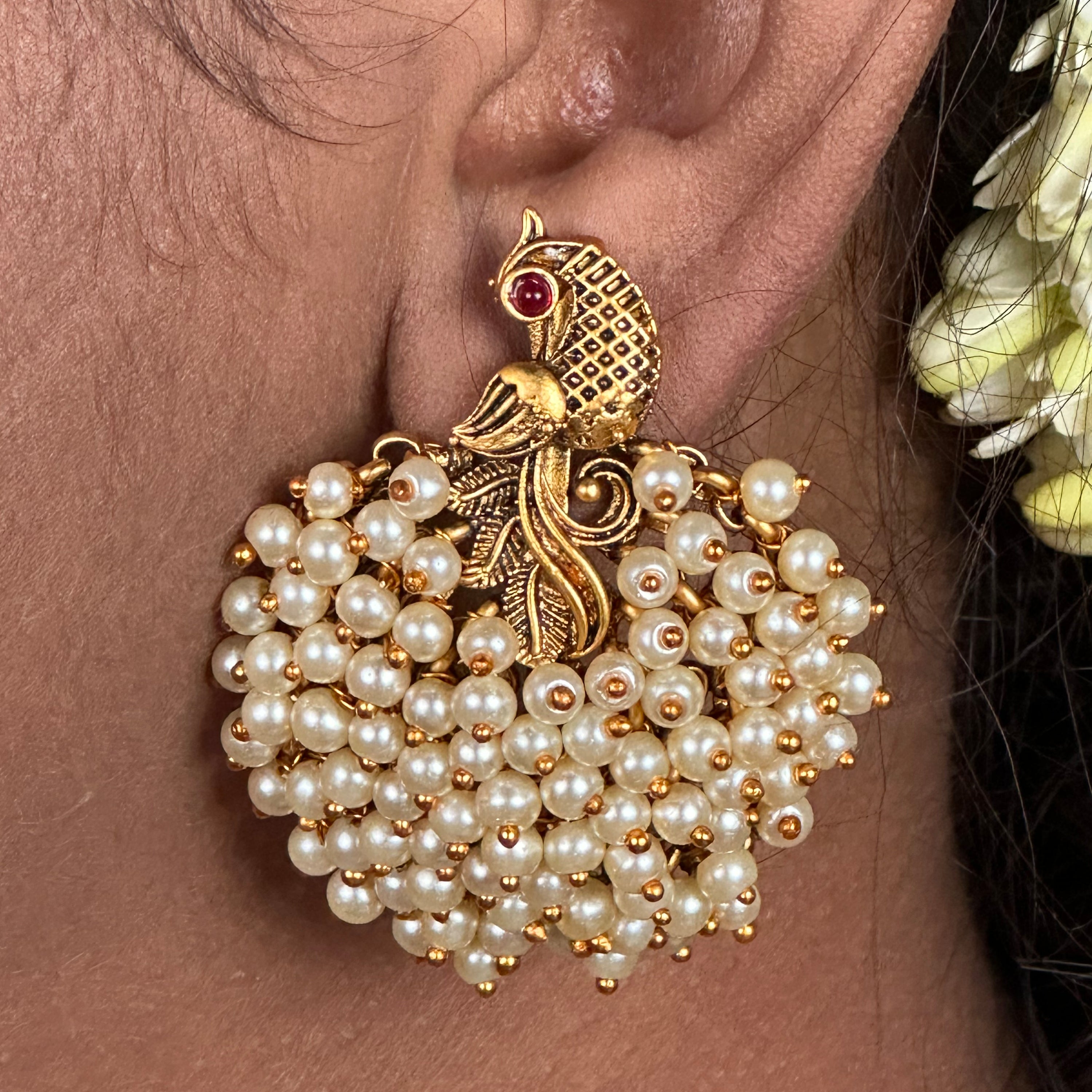 Buy Freshwater Pearl Studs Earrings Online in India - The Miraya Store