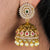 Shimmering AD Stone Jhumkas in Matte Gold: Captivating Beauty and Traditional Charm