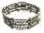 silver white stone bangles