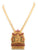 Traditional Micro Gold Plated Long Chain Necklace with Radha & Krishna Pendant and AD Stones | Sasitrends