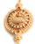 Traditional Mugappu Chain in Ruby-Green - Micro Gold Plated with Peacock Motif and AD Stones, Ideal for Traditional Fashion