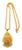 Traditional Micro Gold Plated Thilak Pendant Necklace - Festive Wear