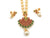 Micro Gold Plated Floral Chandbali Pendant Pearl Necklace Set - Traditional Wear