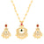 Trendy Micro Gold Plated Peacock Pendant Pearl Necklace Set with Earrings