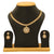 Sasitrends Antique Gold Plated AD Stone Studded Necklace with Earrings for Women and Girls