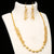 Micro Gold-Plated Necklace Set: Three-Layered Golden Bead & Fish Hook Earrings - Online Shopping