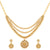 Sasitrends Antique Gold Plated AD Stone Studded 3-Layer Necklace with Earrings for Women and Girls - Sasitrends