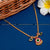 Kerala Gold Plated Mango Leaf Palaka Necklace with Green Stone Pendant