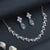 Rose Gold Plated Floral Necklace Set with American Diamonds