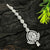 Rhodium Silver AD Maang Tikka - Bridal Floral Design