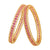 Exquisite Micro Gold Plated White Ruby AD Stone Bangles - New Collection