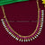 Elegant Gold Plated Traditional Necklace with Thilak Motif & Ruby Color Stones