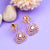 Stunning Rose Gold Earrings with American Diamond Stones - Perfect Daily Office Use