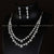 Rhodium Silver Plated Necklace Set with American Diamond Stones for Party Wear