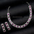 Trendy Party Wear Rhodium Silver Plated Necklace Set with American Diamonds