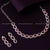 Captivating Green Stone Party Wear AD Necklace Set - Latest Rhodium Silver Plating