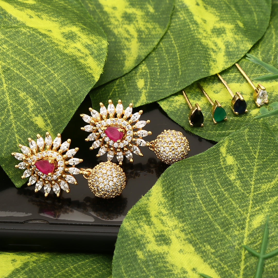 AD Stone Studded Earrings