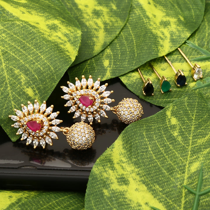 AD Stone Studded Earrings