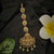 Traditional Multi-Color Bridal Matte Gold Plated Lakshmi Motif AD Maang Tikka for Women
