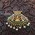 Goddess Peacock Lakshmi Matt Gold Plated Pearl Pendant - Sasitrends